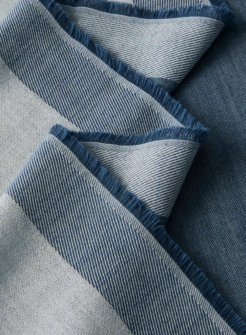 CALVIN KLEIN Square Chambray Logo Scarf